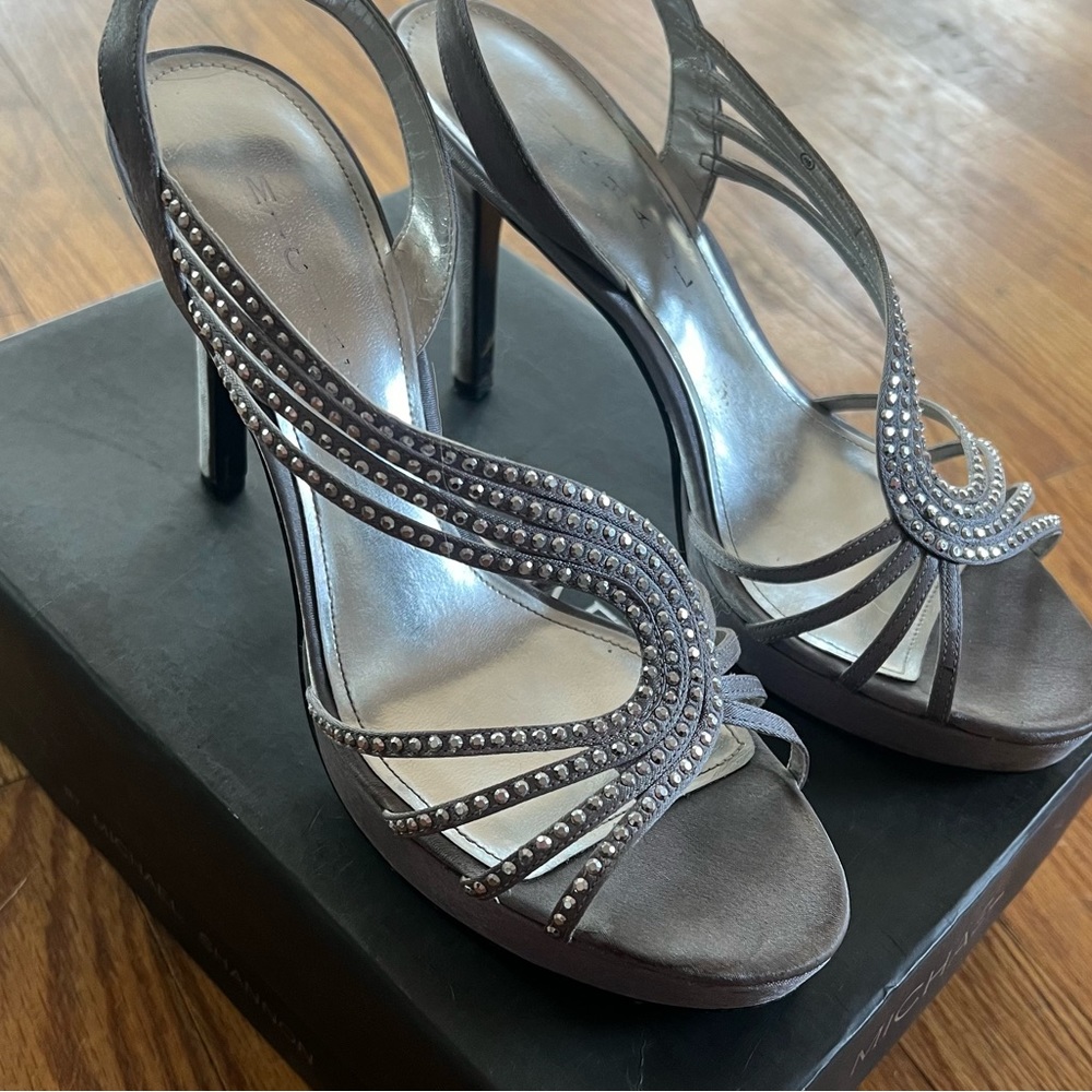 Silver Sparkle Heels